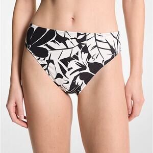 MICHAEL Michael Kors Palm Print Bikini bottoms black white  - M